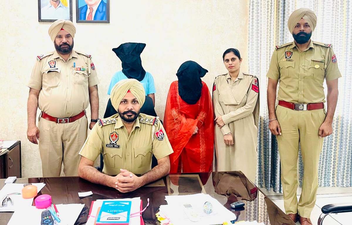Mohali police arrest two including a woman with 13 grams of heroin.